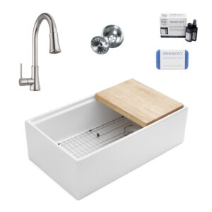 Bradstreet II 33" Fireclay Workstation Sink with ??? Pfirst Faucet