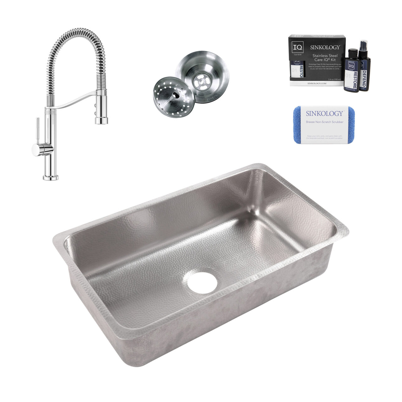 Rivera 31" Stainless Steel Sink with Chrome Bruton Faucet