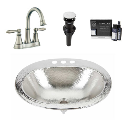 Seville nickel bath sink with Pfister Courant faucet kit.