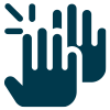 two hands high-fiving icon