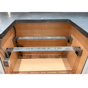 Level-Up™ Undermount Sink Support installed in cabinet