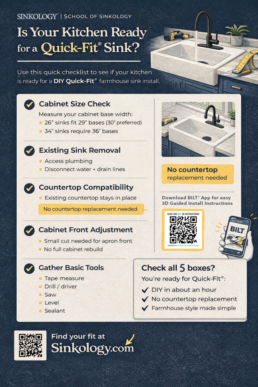 Quick-Fit Pre-Install Checklist Infographic. 